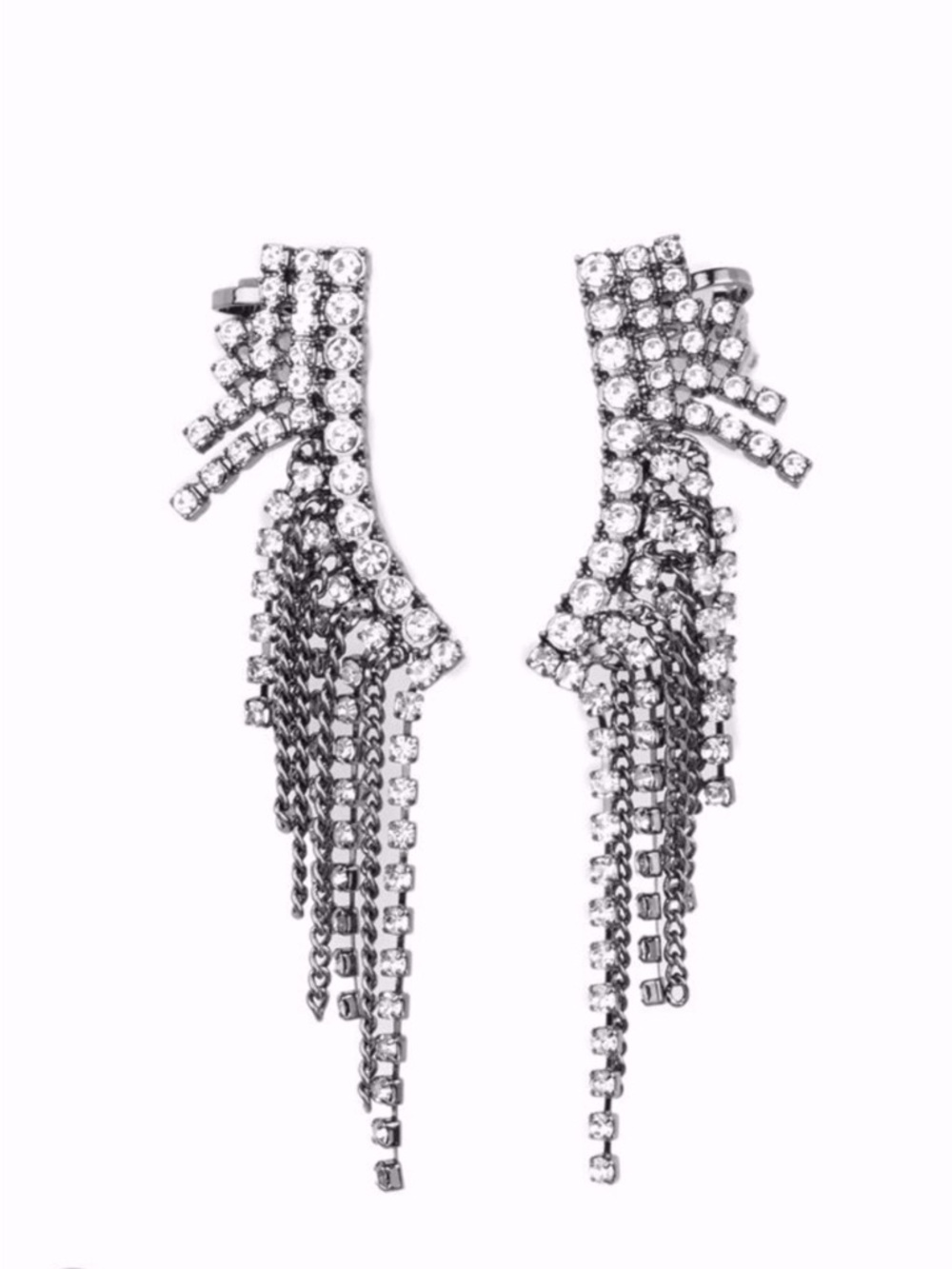 E-36 Thunderstruck sparkle ✨ Drop Earrings - black